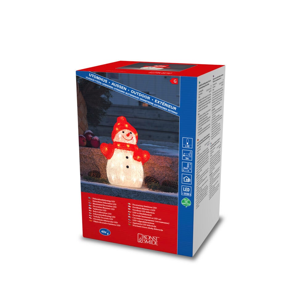 Acrylic Snowman 40 LED
