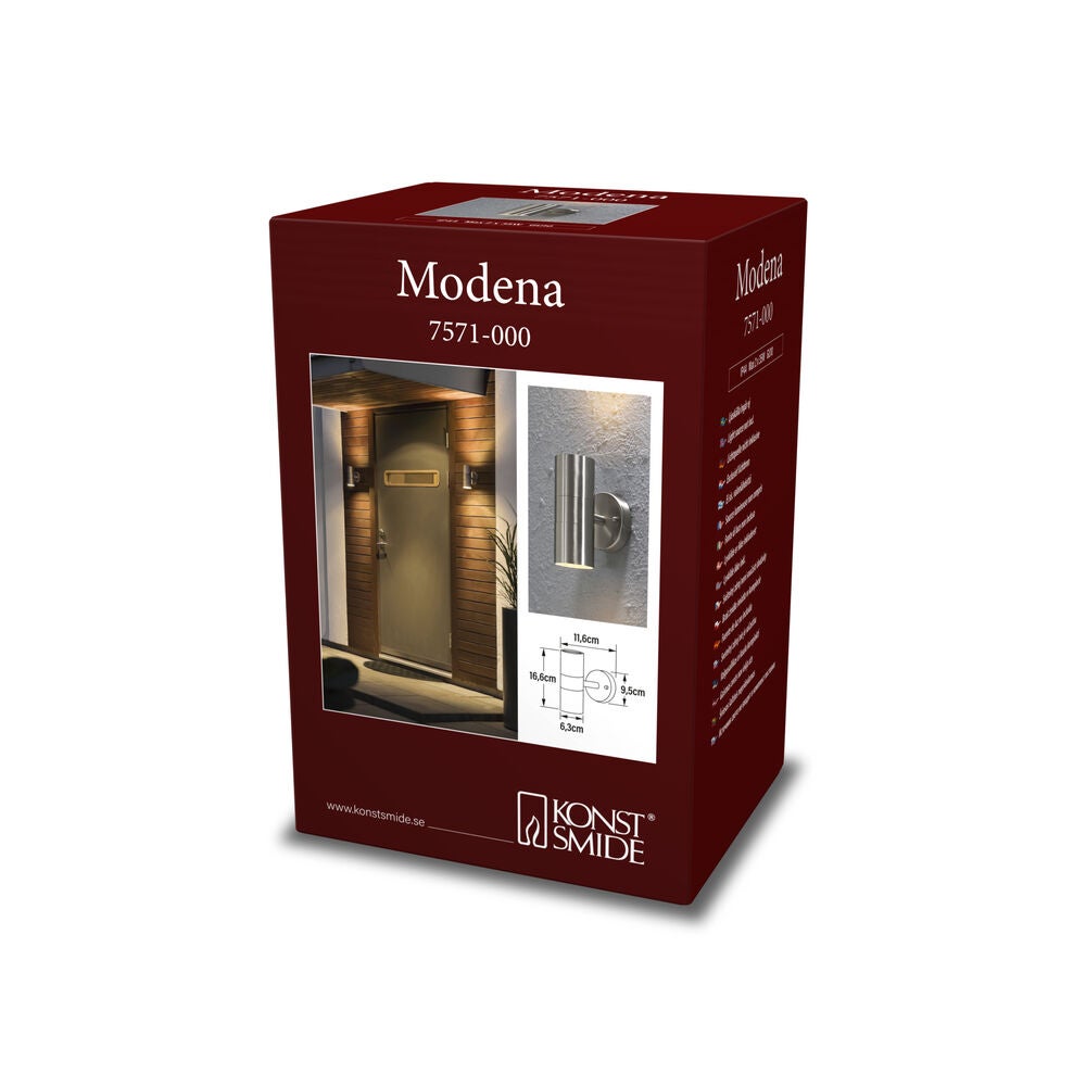 Modena Up/Down Light S. Steel