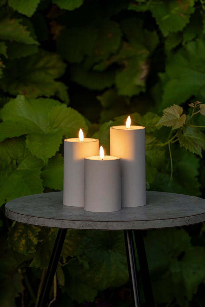 LED candle Beige 12cm 2xAA