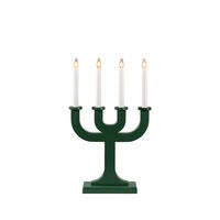 Elljusstake 4 ljus trä grön