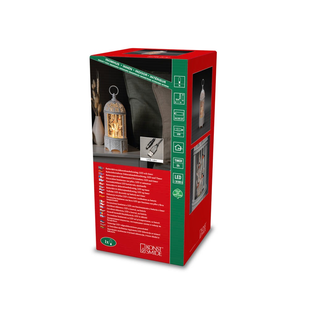 B/O Vattenfylld lykta fåglar