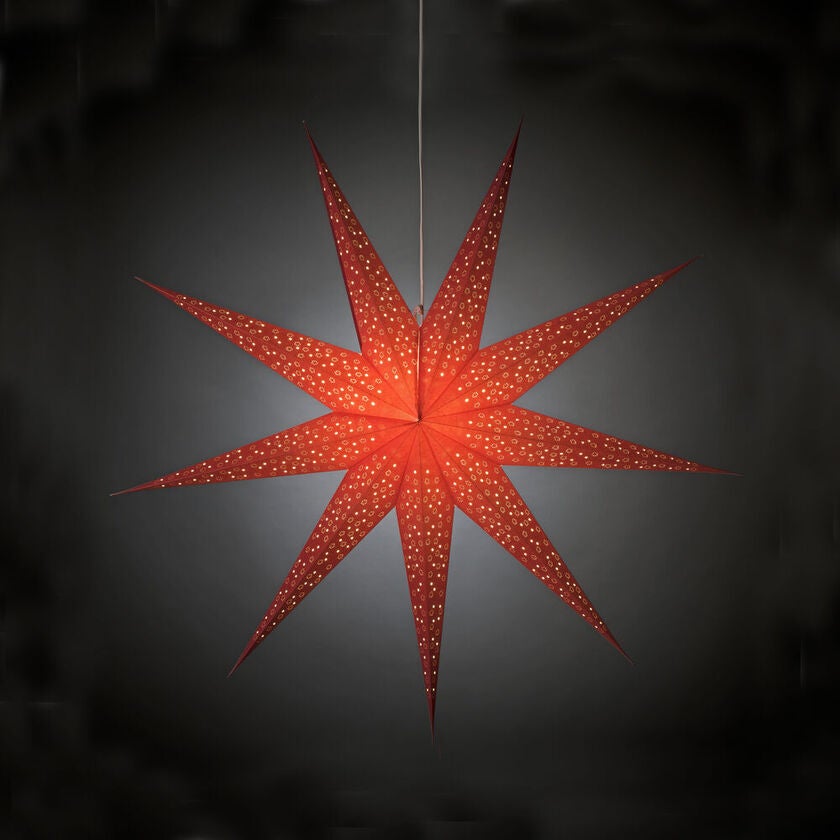 9 Point Paper Star 115cm Red