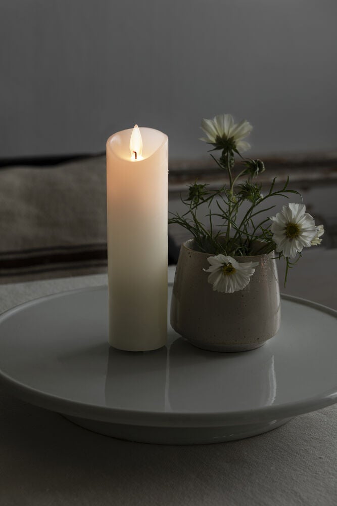Vaxljus 5x17,8 cm LED vitt