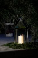 White wax candle, LED