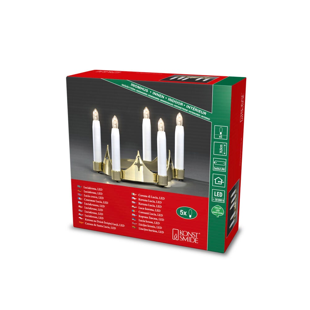 Gold Colour Lucia Crown