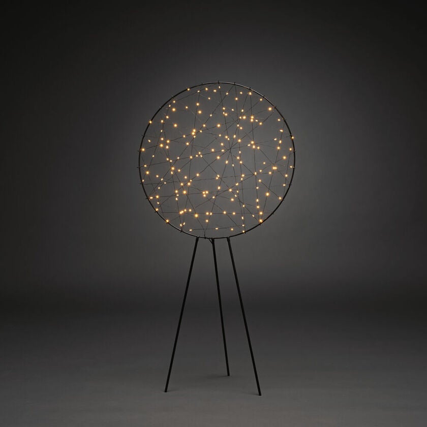 Rund metalldekoration 160 LED