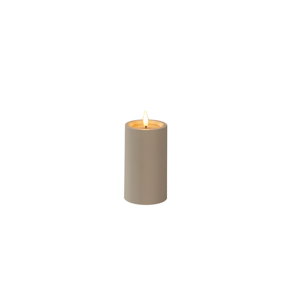 LED candle Beige 12cm 2xAA