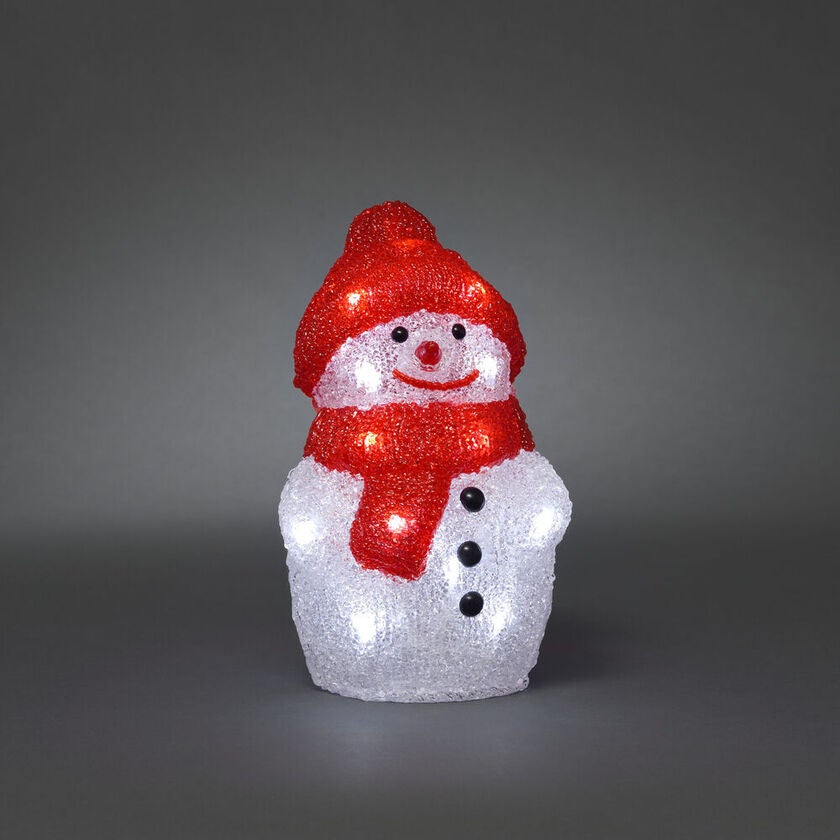 Acrylic snowman with cap LED