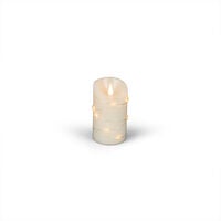 B/O Wax Candle, with Stars LED