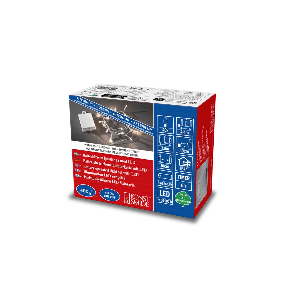 Slinga 40 varmvita LED