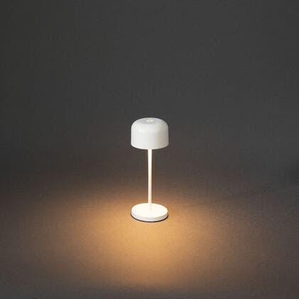 Lille mini bordslampa USB Vit