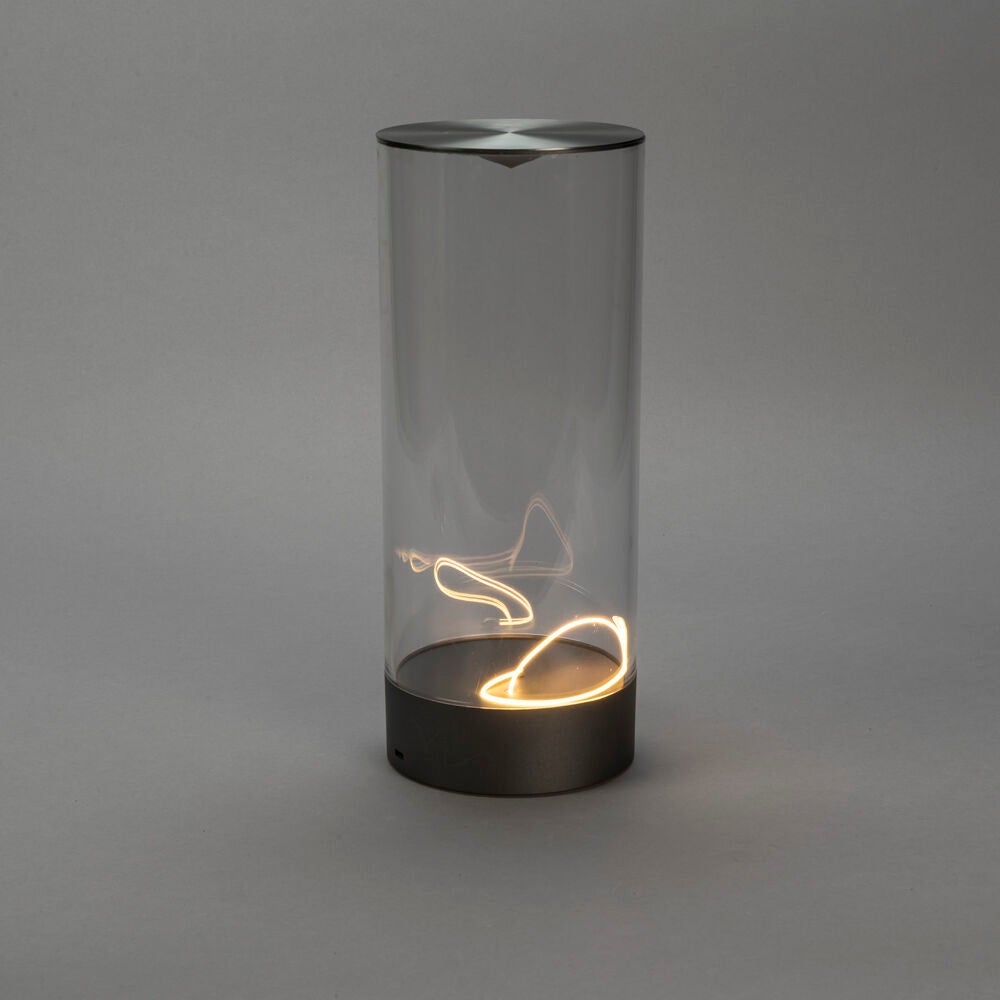 Edison L bordslampa M.Grå USB