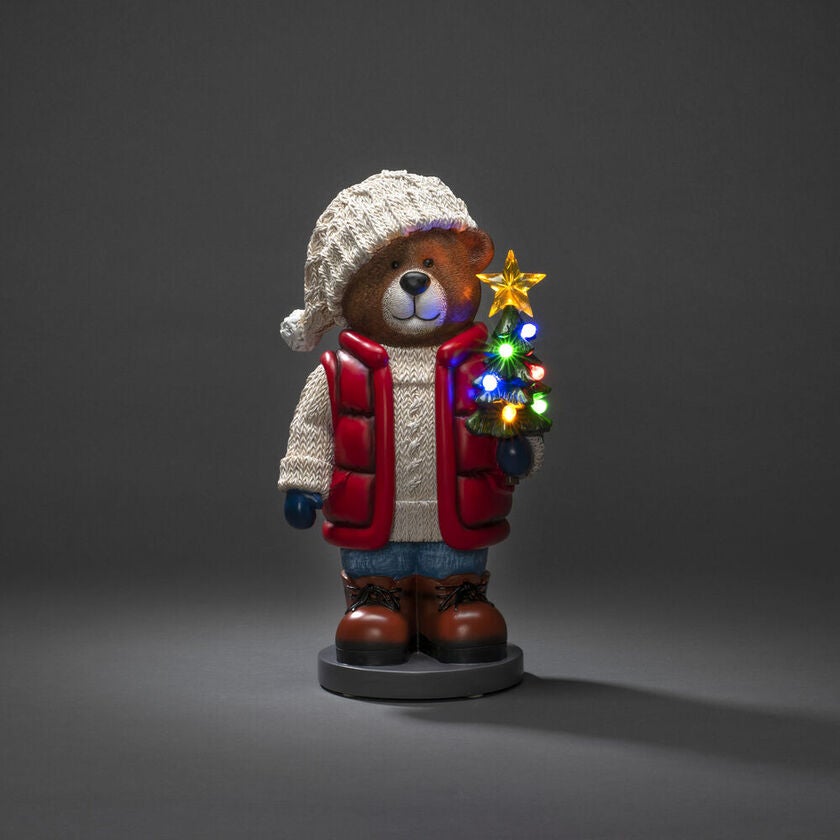 LED Teddybaer, klein, B/O
