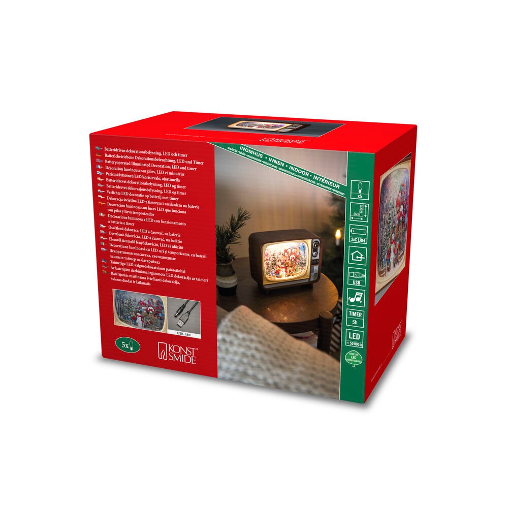 B/O Vattenfylld TV Snögubbe