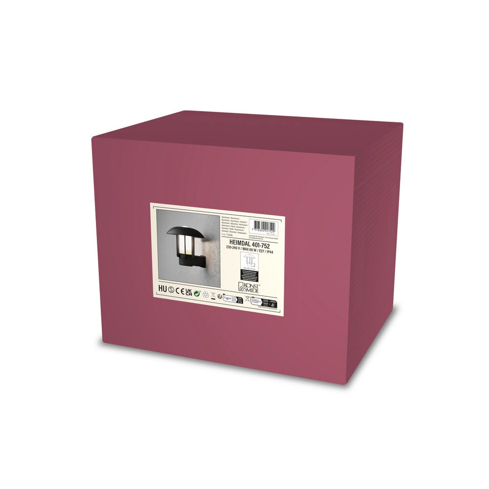 Heimdal Matt Black Wall Light