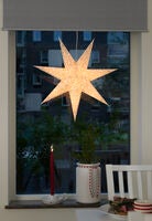 Pappersstjärna vit/guld 60cm
