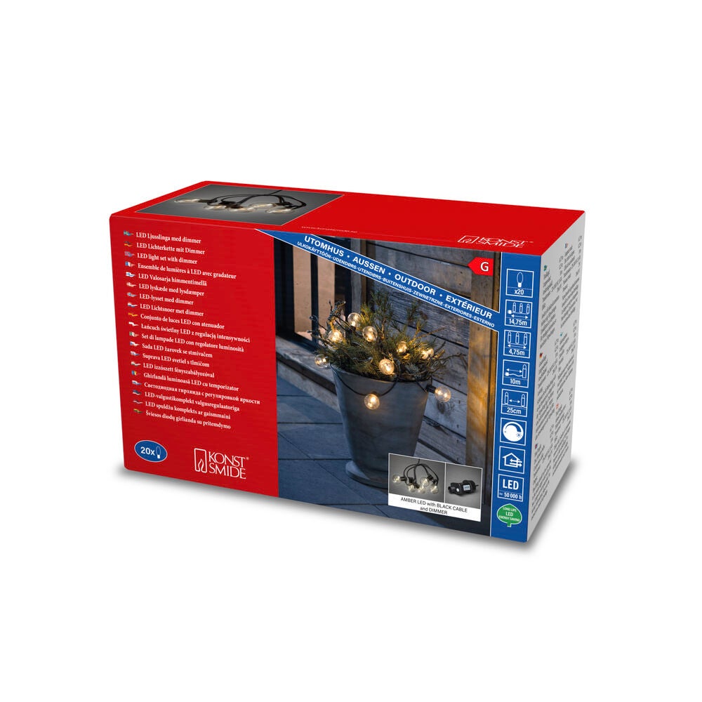 Ljusslinga E14 20 amber LED