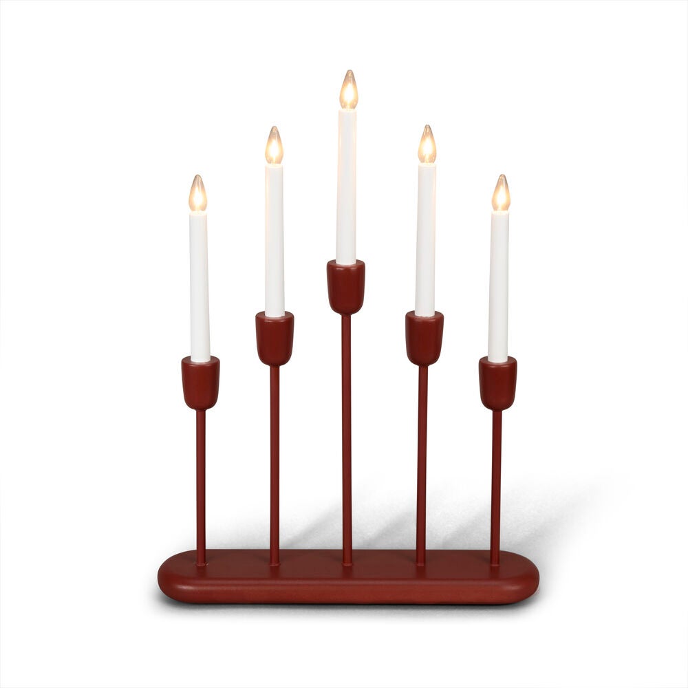 Candlestick Wood/Metal 5 LED
