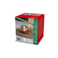 Ljus med glasdekoration LED