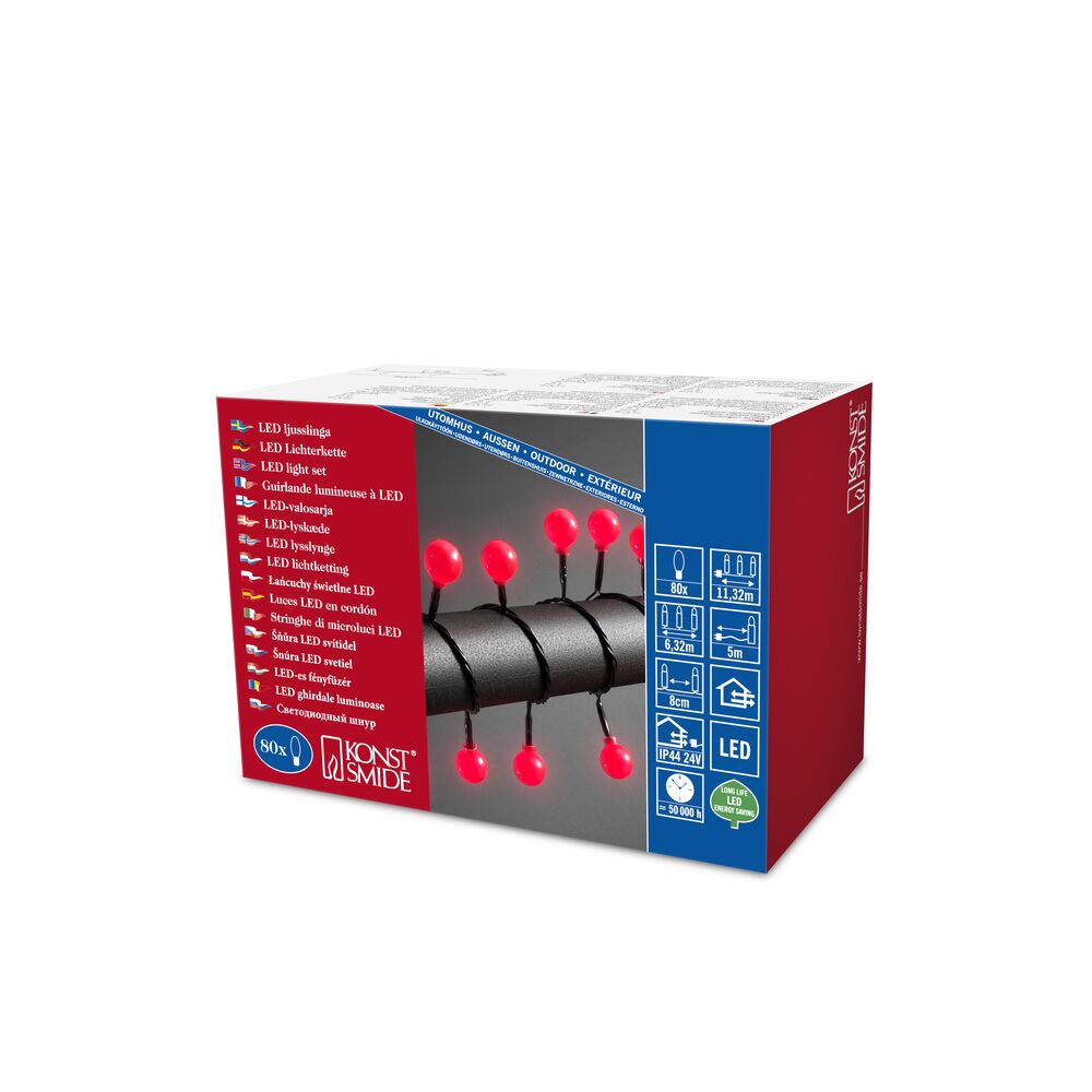 Slinga med 80 röda LED