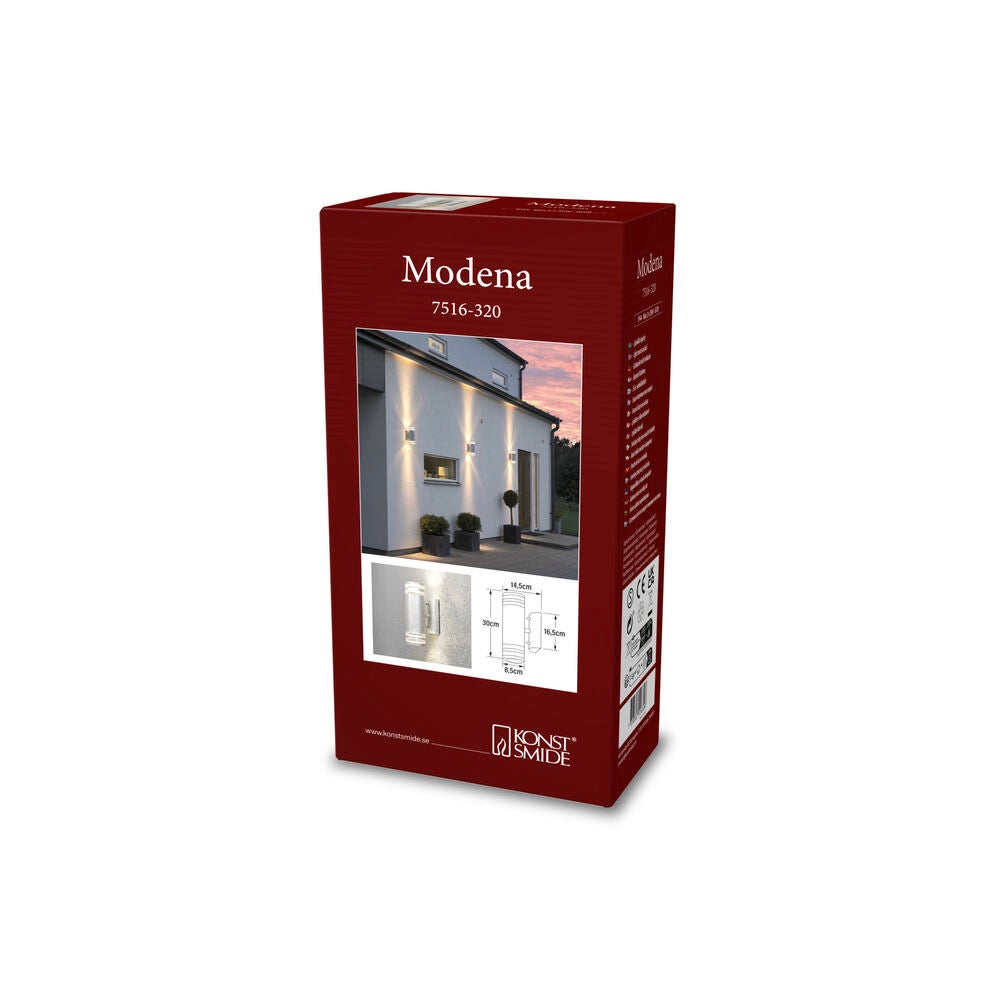 Modena Double Wall Light galva