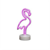B/O Flamingo w. ropelight LED