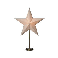 Pappersstjärna vit mässingsfot