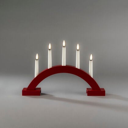 B/O Rot Holzen Candlestick