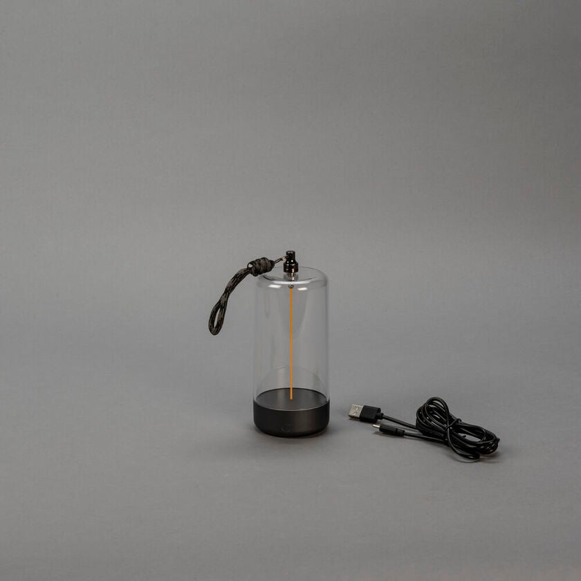 Edison XS bordslampa M.Grå USB