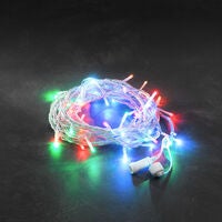 50 Multi Col LED String Clear