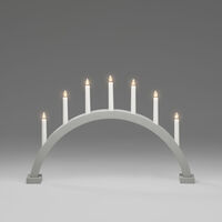 Holzleuchter, braun gebeizt