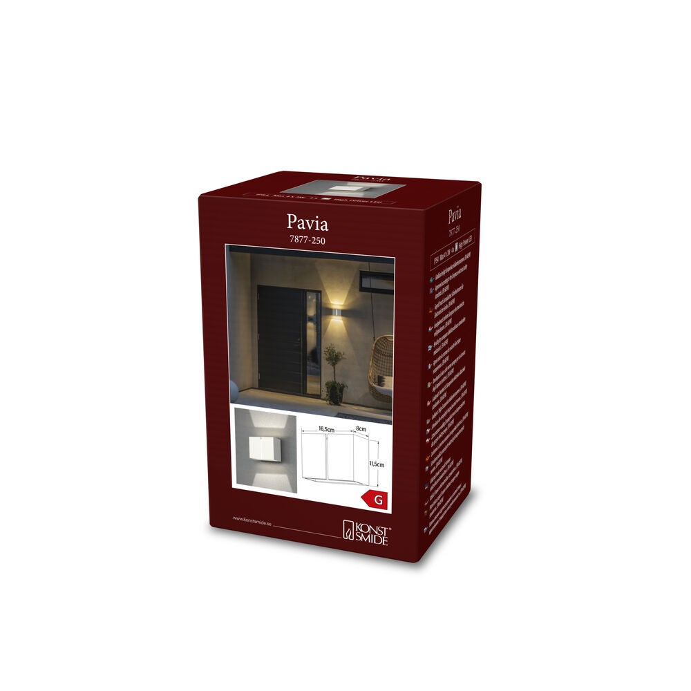 Pavia Wall Light White LED