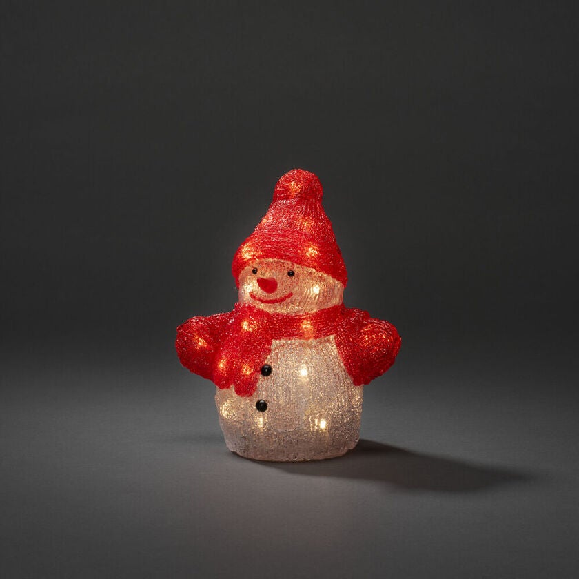 LED Acryl Schneemann, 26cm,B/O