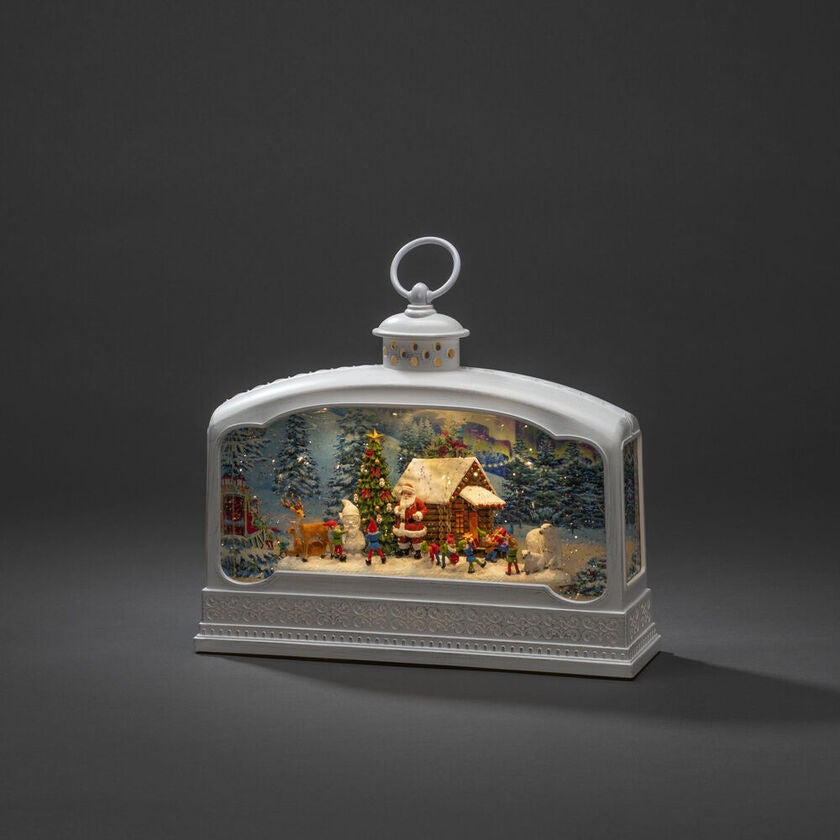 Lantern w Santa&Animal LED B/O