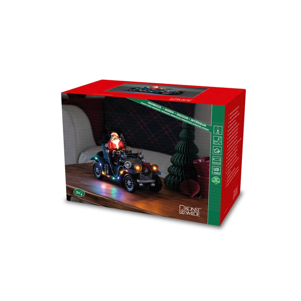 LED Weihnachtsmann im Auto,B/B