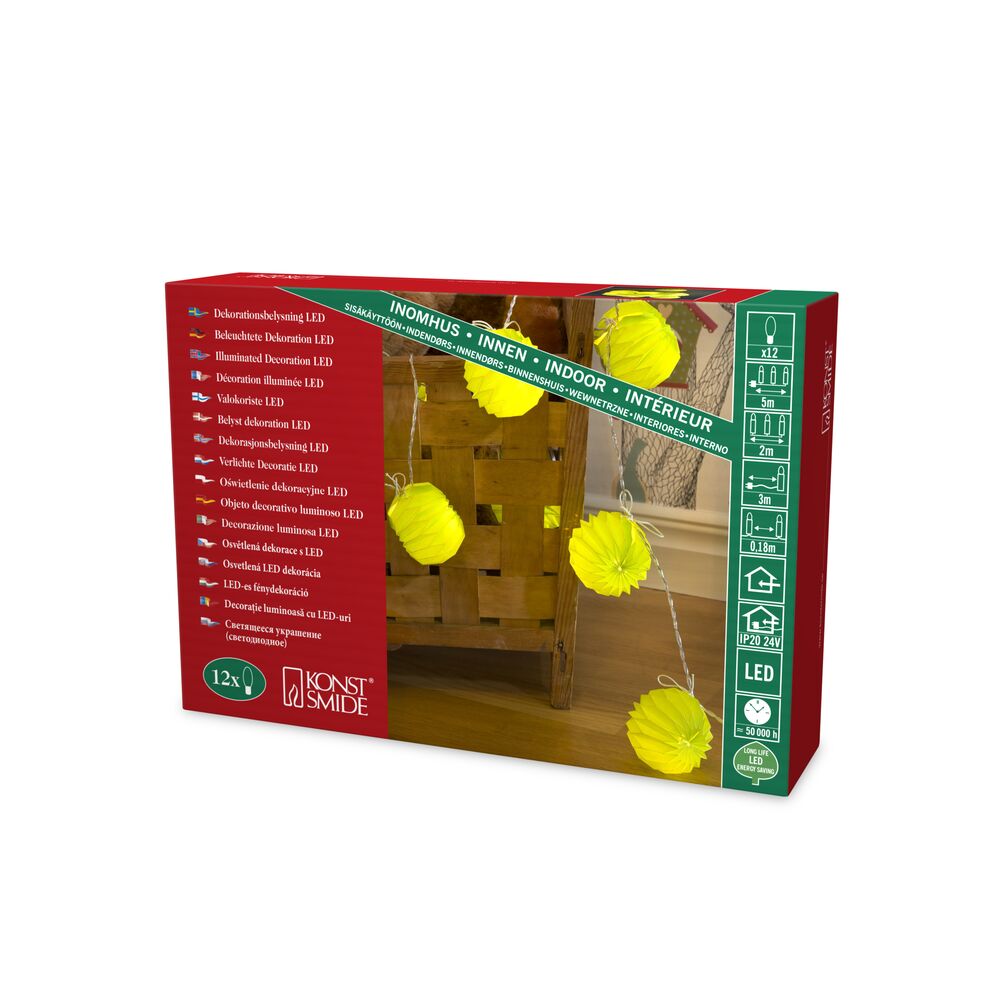 LED Dekolichterkette neongruen