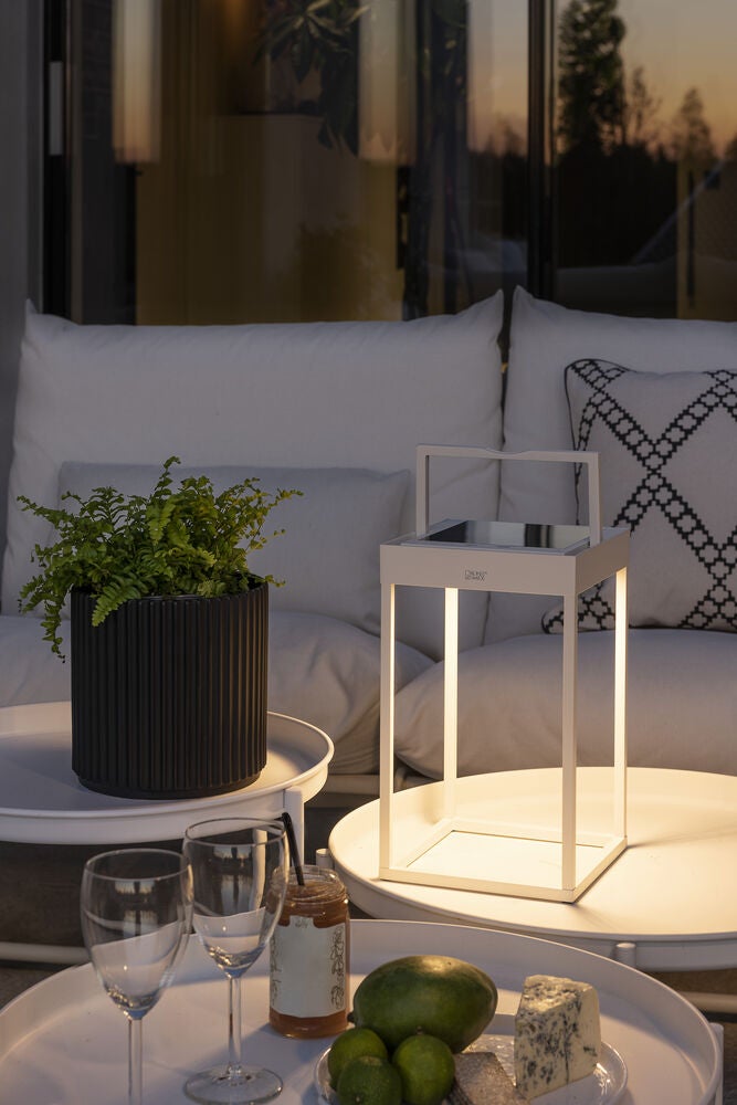 Portofino lanterna USB/sol vit