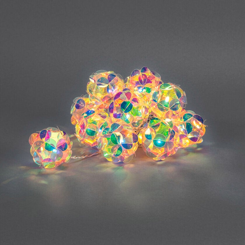 Dekolichterkette, 10 warmweiße