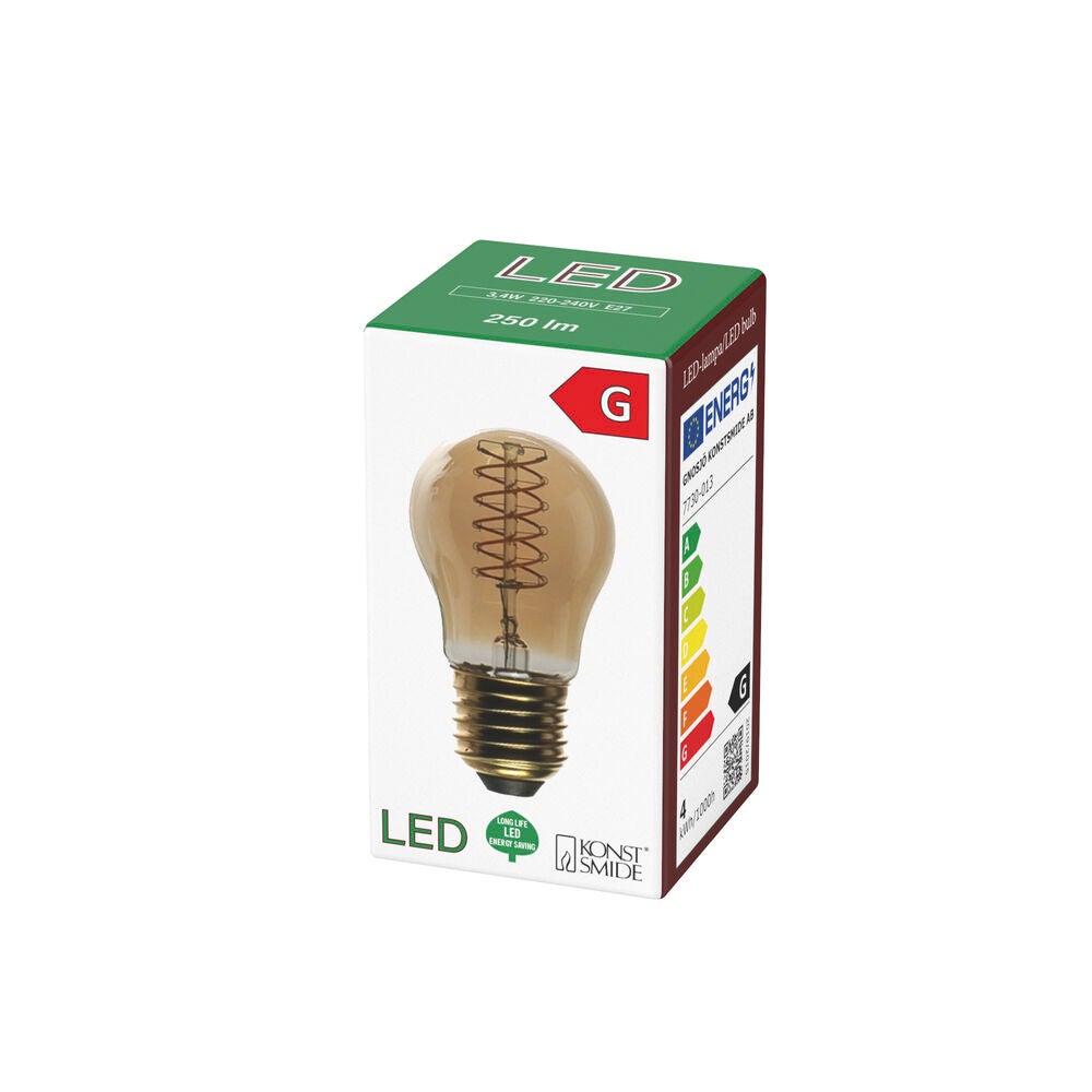 Glödlampa E27 s-LED P45 amber