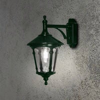 Virgo vägglykta ned E27 grön