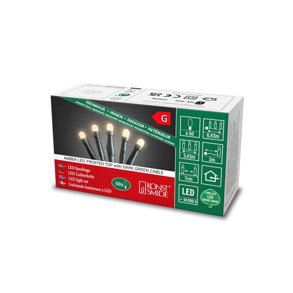 LED Lichterkette, 50 bernstein