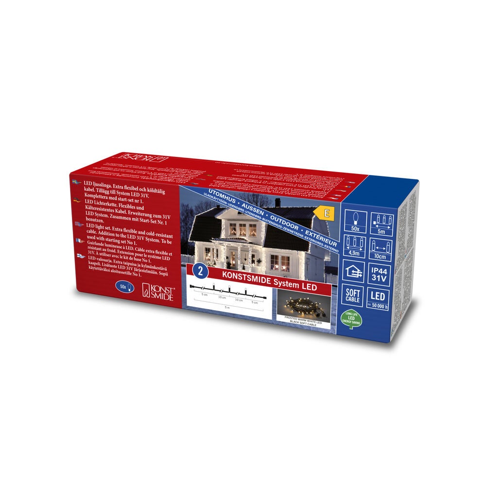 50 Warm White LED Frosted