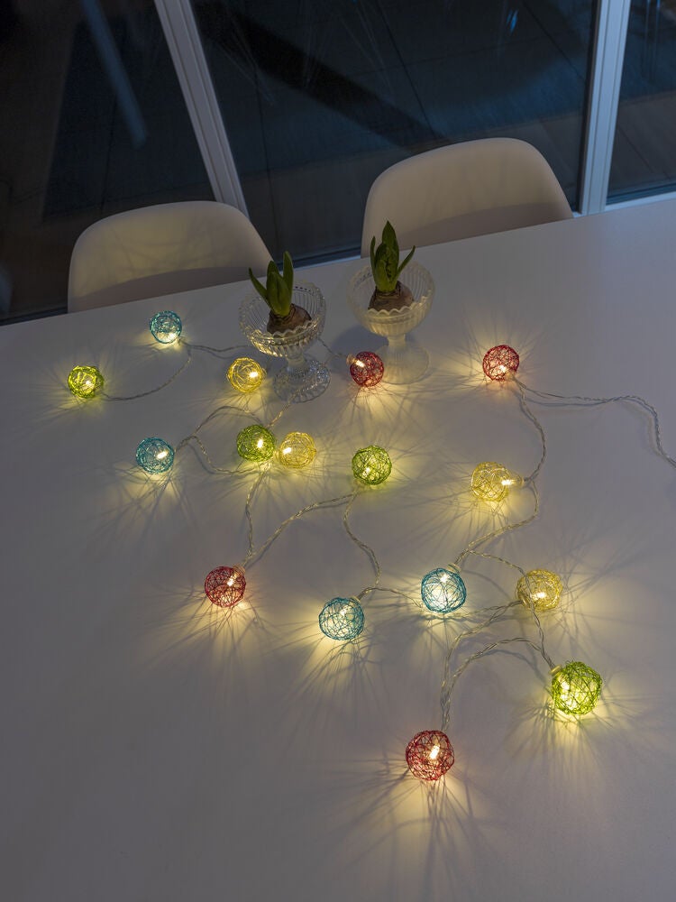 LED Dekokette, Aluminium-Draht