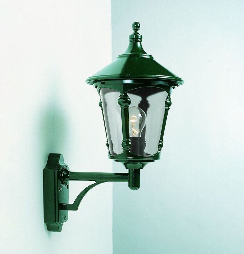 Virgo vägglykta upp E27 grön