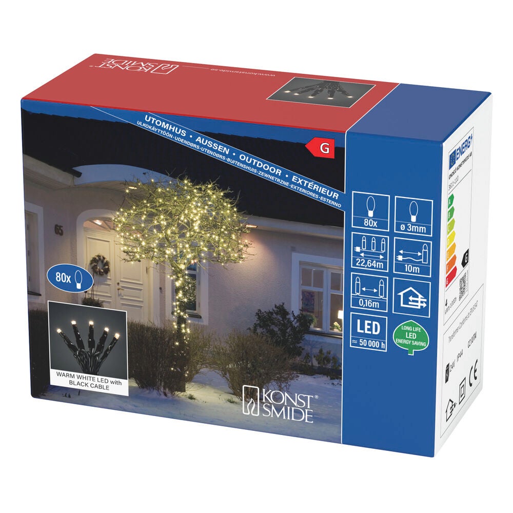 Slinga 80 varmvit mikro LED