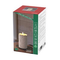 Batteriljus betong vit, 12 cm
