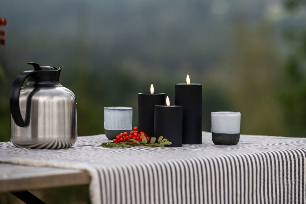 LED candle Beige 12cm 2xAA