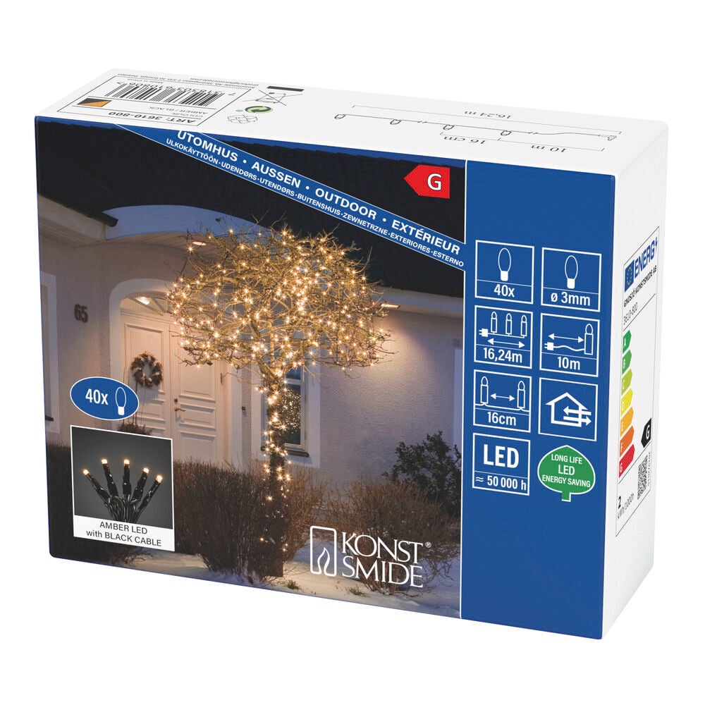 Slinga 40 amberfärg LED