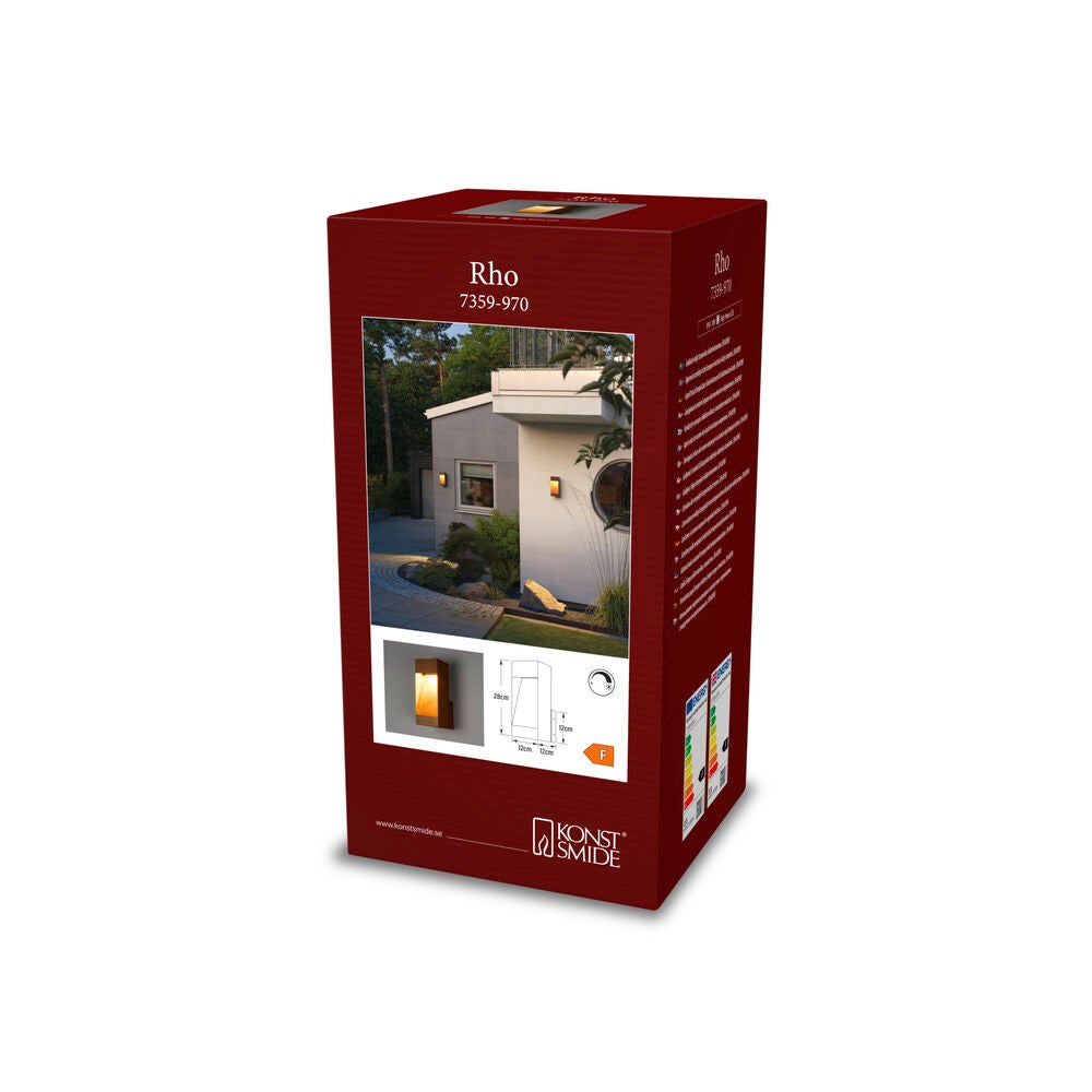 Rho vägglykta 10W LED Rost