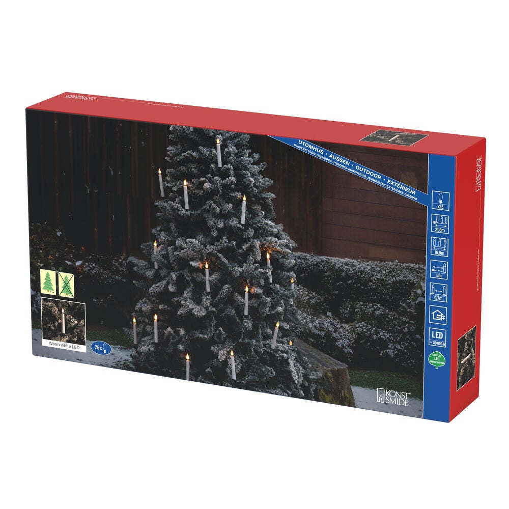 X-mas tree lights 25 3D flame